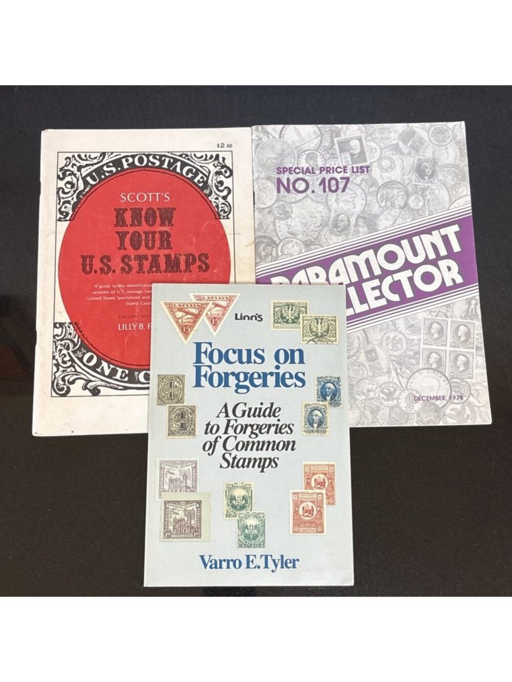 Stamp Collecting Identifying Guide Book Lot of 3 Focus on Forgeries Price List